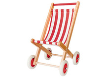 Poppenaccessoires - buggy - rood - per stuk