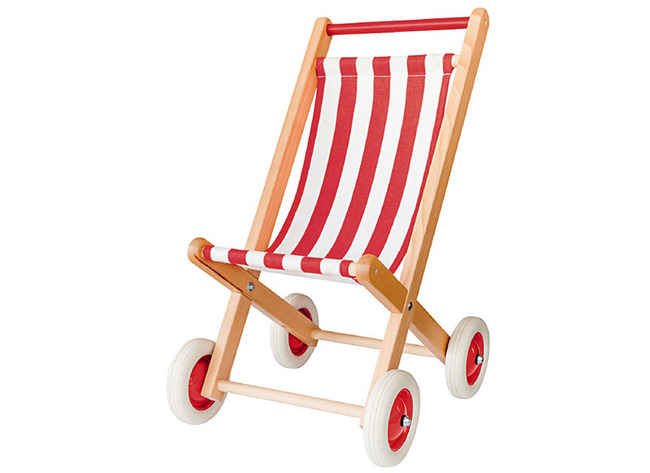 Poppenaccessoires - buggy - rood - per stuk