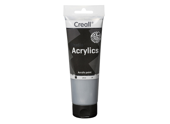Verf - acrylverf - Creall Studio Acrylics - zilver - fles van 250 ml