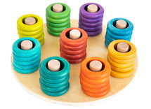 Open-ended - regenboog - sorteren - ringen - per spel