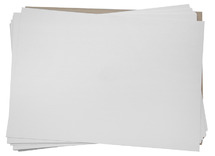 Papier Bristol encollé sur carton 130gr. Blanc lisse 20x30 - Coop Zone