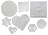Strijkkralen - midi - onderplaten - vormen - set van 8 assorti