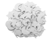 Stickers - foam - glow in the dark - maan en sterren - set van 120 assorti