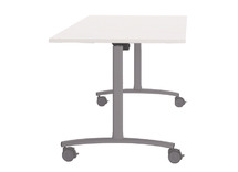 tafel - klaptafel - Archimede - rechthoek - inklapbaar - verrijdbaar - 180 cm x 80 cm x 76 cm - onderstel grijs - blad wit - per stuk