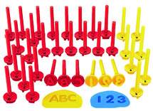 Stempels - kleistempels - Lakeshore Learning Dough Stampers - letters & cijfers - boetseren - set van 36 assorti