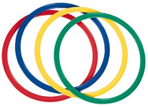 Hoepels - Spordas - plat - 50 cm - set van 4 assorti