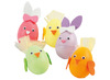 Figuren - kunststof - ei - tweedelige - pastelkleuren - set van 12 assorti