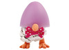 Figuren - kunststof - ei - tweedelige - pastelkleuren - set van 12 assorti