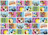 Stickers - smileys - kanjer - 36 motieven - set van 720 assorti