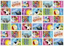 Stickers - smileys - kanjer - 36 motieven - set van 720 assorti