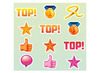 Stickers - motivatie iconen - 100 motieven - set van 2000 assorti