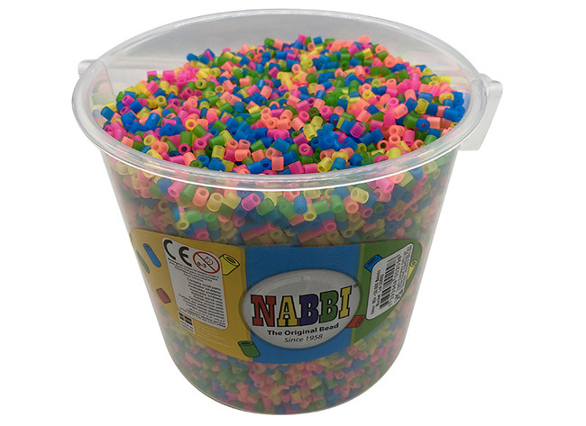 Kralen - strijkkralen - NABBI - midi - neon kleuren - voordeelpakket - set van 20000 assorti