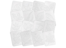 Krasplaten - bladeren - bos - set van 16 assorti
