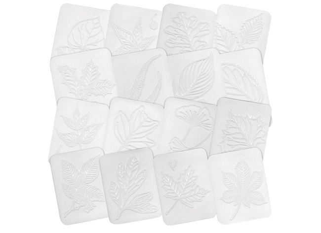 Krasplaten - Royclo - bladeren - bos - set van 16 assorti
