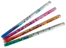 Stokken - glitterstokjes - zintuiglijke prikkeling - spiraal - set van 4 assorti