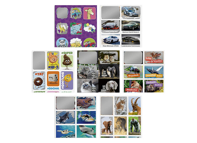 Stickers - krasstickers - set van 512