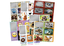 Stickers - krasstickers variatiepakket - 215 motieven - set van 490 assorti