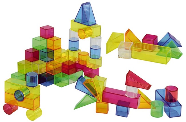 Lichtbord - Geometrische Vormen - Plastic - Transparant - 3d-vormen - Assortiment Van 50