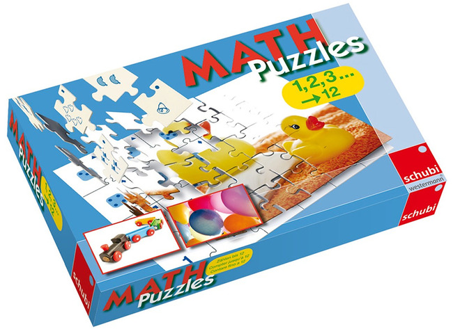 Puzzel - rekenpuzzel - Schubi - rekenen - 24 stukjes - optellen tot 12 - per stuk