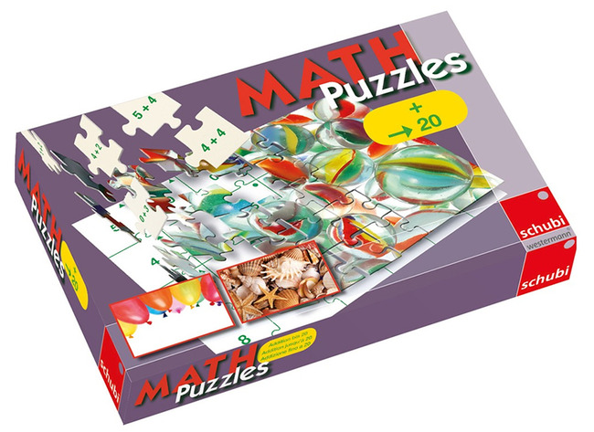 Puzzel - rekenpuzzel - Schubi - rekenen - 24 stukjes - optellen tot 20 - per stuk
