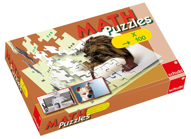 Puzzel - rekenpuzzel - Schubi - rekenen - 24 stukjes - vermenigvuldigen tot 100 - per stuk