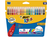 Kleurstiften - kid couleur - bic - medium punt - set van 18