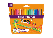 Stiften - kleurstiften - BIC Kids Kid Couleur - set van 18 assorti