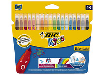 Stiften - kleurstiften - BIC KIDS Kid Couleur Medium - set van 18 assorti