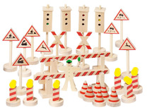 Verkeersborden - Goki Verkeerstekens - verkeer - set van 29 assorti