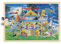 Puzzel - sprookjeskasteel - 192 stukjes - hout - per stuk