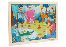 Puzzel - themapuzzel - Topbright - wilde dieren - 24 stukjes - hout - per stuk
