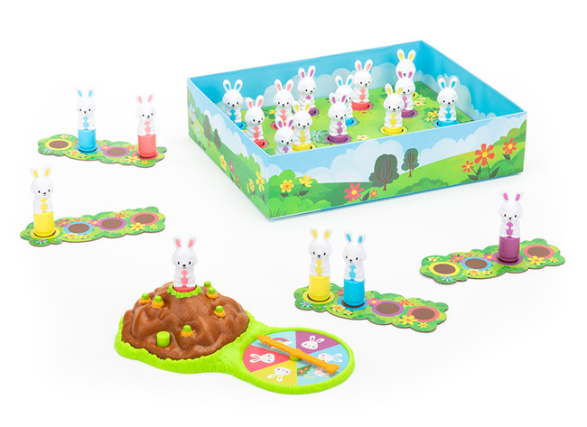 Spel - Educational Insights Pop Pop Bunny Hop - geheugenspel - kleurherkenning - konijnen - per spel