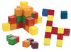 Kubussen - hout - gekleurd - bouwset - ruimtelijk inzicht - set van 100 assorti