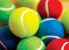 Bal - tennisbal - verschillende kleuren - set van 12 assorti
