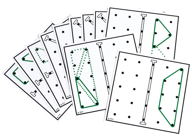 Motoriekborden - Geobord - design - set 3 - fijne motoriek - opdrachtkaarten voor GG2806 - set van 10 assorti