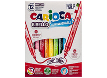 Stiften - kleurstiften - Carioca - Birello - dubbele punt - set van 12 assorti