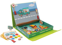 Spel - nabouwen - Mideer Magnets Traffic - voertuigen - magnetisch - per stuk