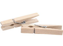Wasknijpers - klein - hout - set van 50