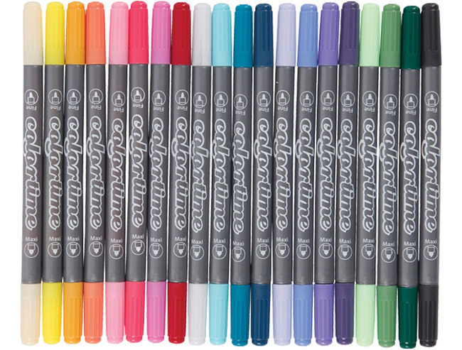 Kleurstiften dubbele punt colortime pastel