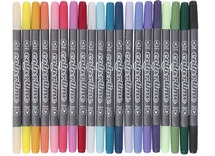 Stiften - kleurstiften - Colortime - dubbele punt - pastel - set van 20 assorti