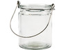 Theelichthouder - glas - lantaarn - 10 x 7,6 cm - set van 12