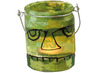 Theelichthouder - glas - lantaarn - 10 x 7,6 cm - set van 12