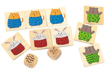 Spel - gezelschapsspel - Zoek het diertje - hout - per spel