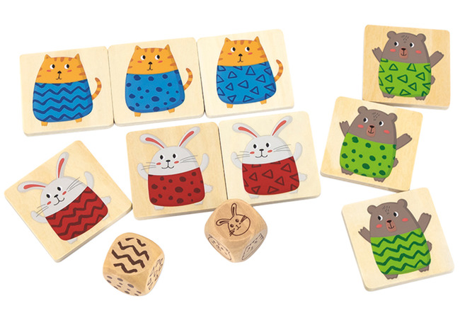 Spel - gezelschapsspel - Zoek het diertje - hout - per spel