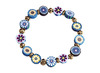 Kralen - millefiori - rond - set van 100 assorti
