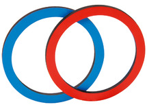 Getallen - honderdveld - sorteerringen - rode en blauwe ringen - magnetisch - set van 20 assorti