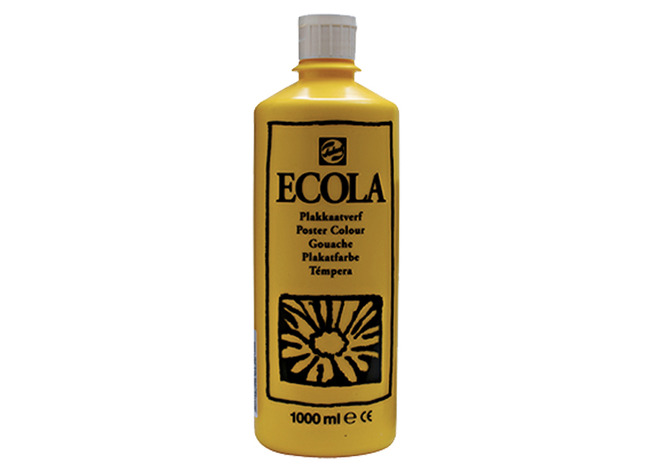 Verf - plakkaatverf - Ecola - 1 l - geel - per stuk