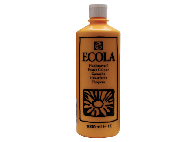 Verf - plakkaatverf - Ecola - 1 l - donkergeel - per stuk