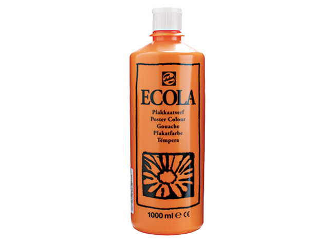 Verf - plakkaatverf - Ecola - 1 l - oranje - per stuk