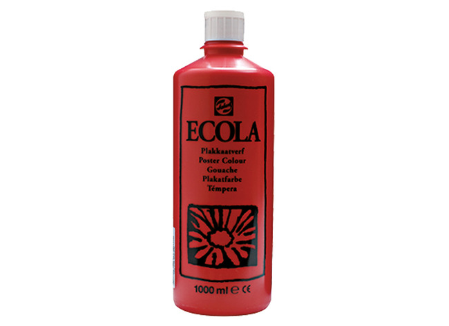 Verf - plakkaatverf - Ecola - 1 l - scharlaken - per stuk